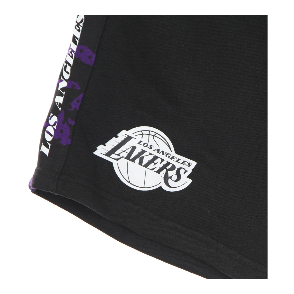 new era NBA Print Trainingsbroek Shorts Zwart Black Heren