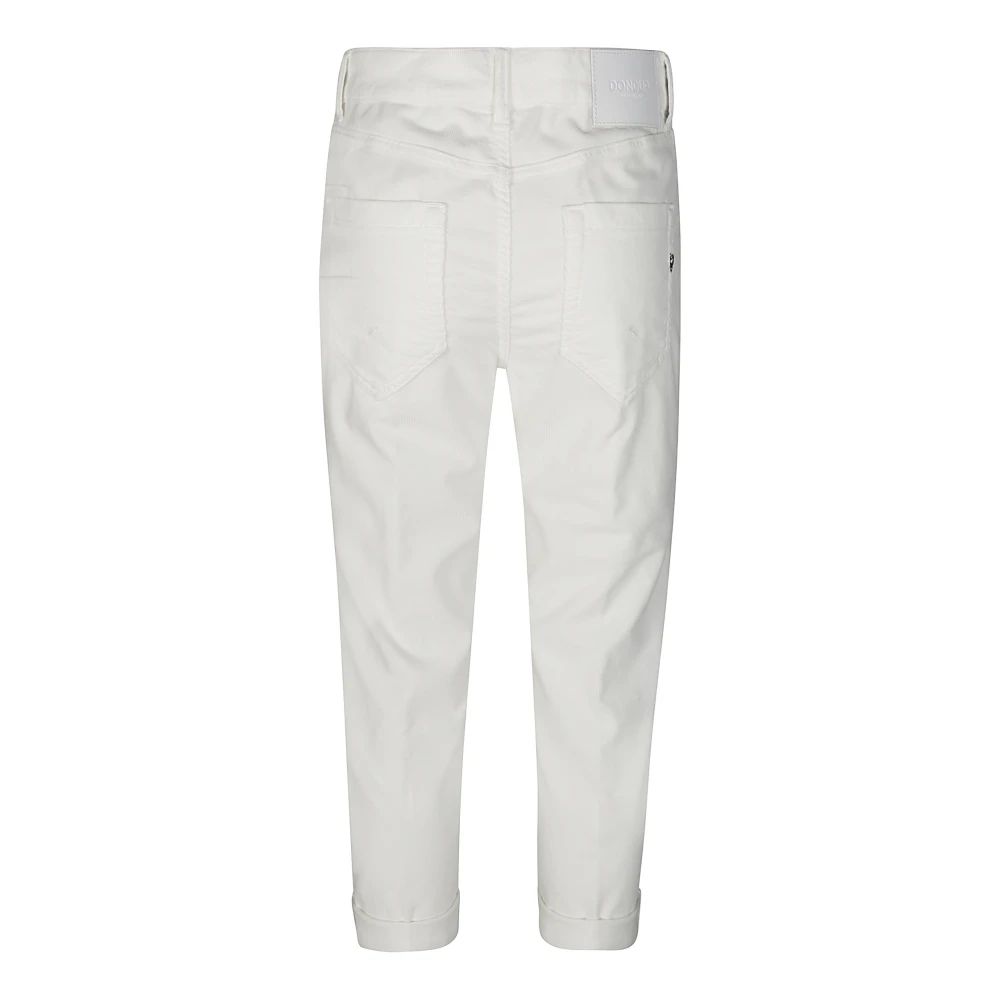 Dondup Velvet Jewel Button Style White Dames