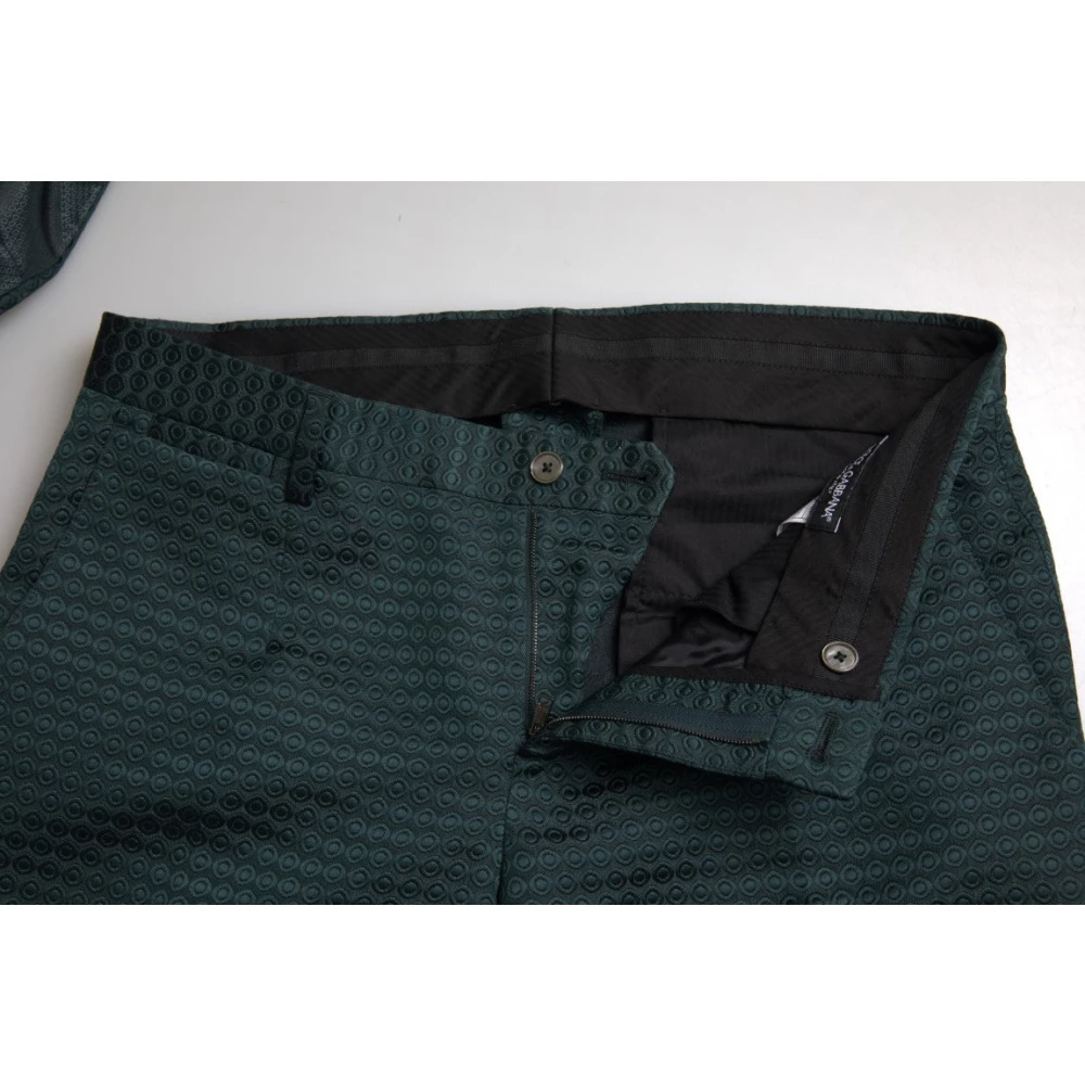 Dolce & Gabbana Single Breasted Suits Green Heren