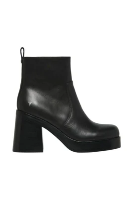 Svarta Läder Ankelboots