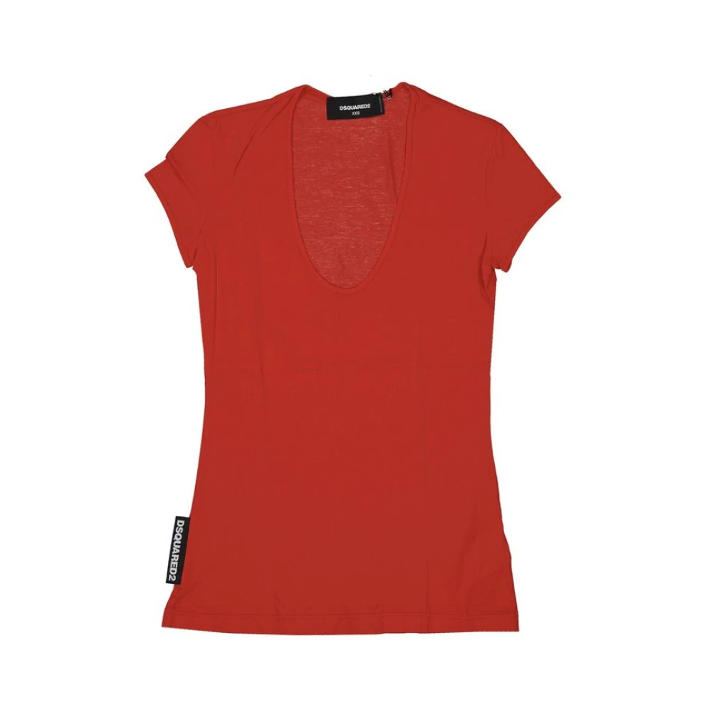 Dsquared2 Red T-Shirts, Female, Xs, Dsquared² Cotton Clothing