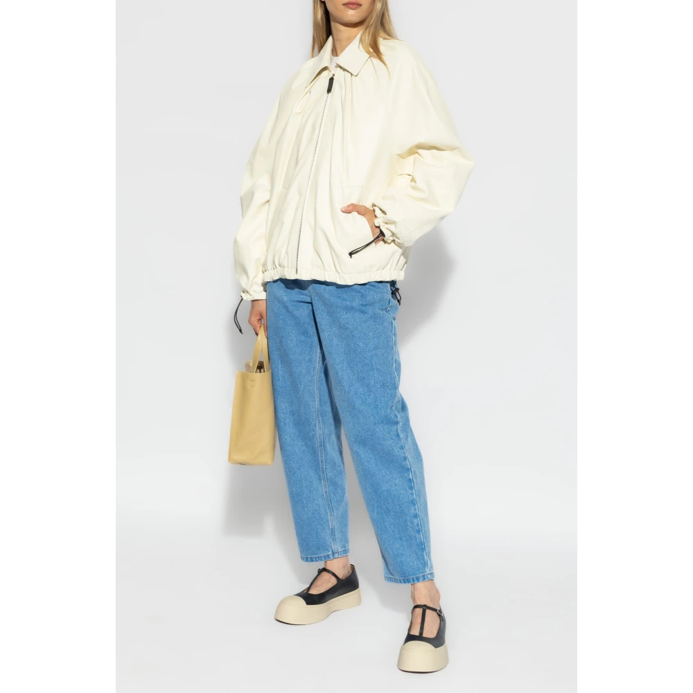 Marni Leren jas Beige Dames