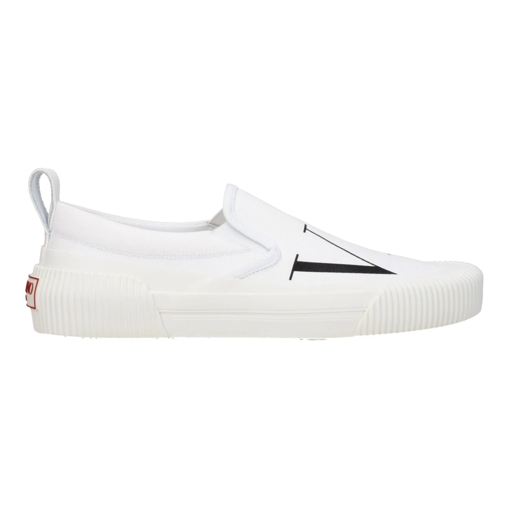 Valentino Garavani Men's White Fabric Slip-On Loafer