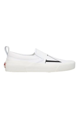 Vit Tyg Slip-On Loafer