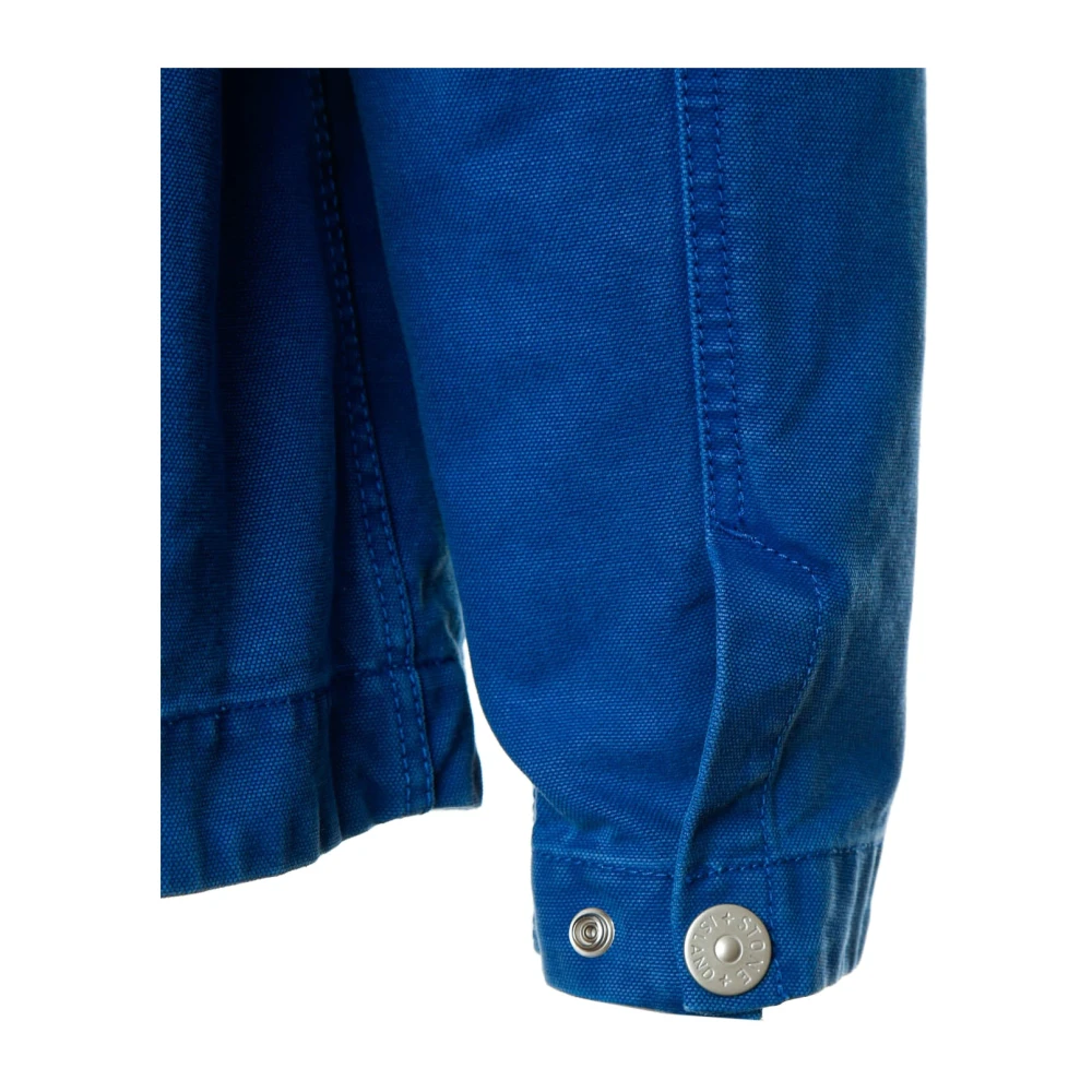 Stone Island Kent Kraag Overshirt Blue Heren