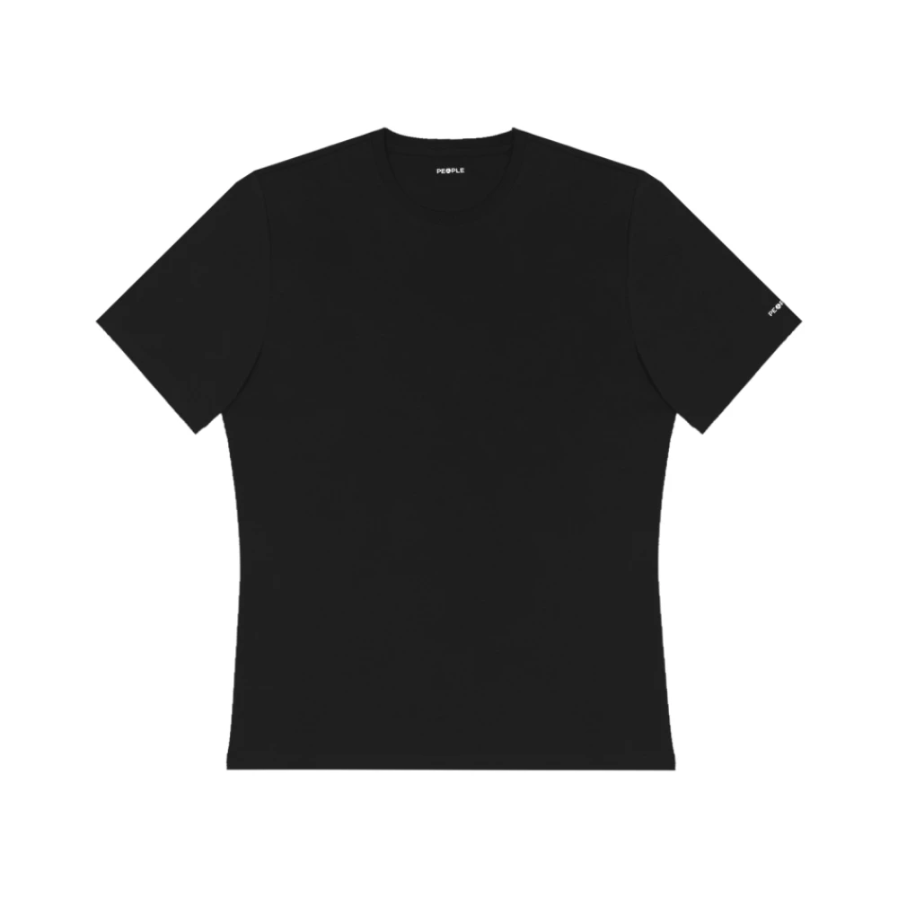 People of Shibuya Reflecterend Logo Slim Fit T-shirt Black Heren