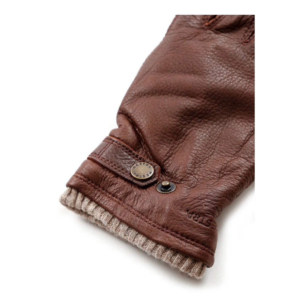 Hestra Leren Fleece Gevoerde Handschoenen Brown Heren