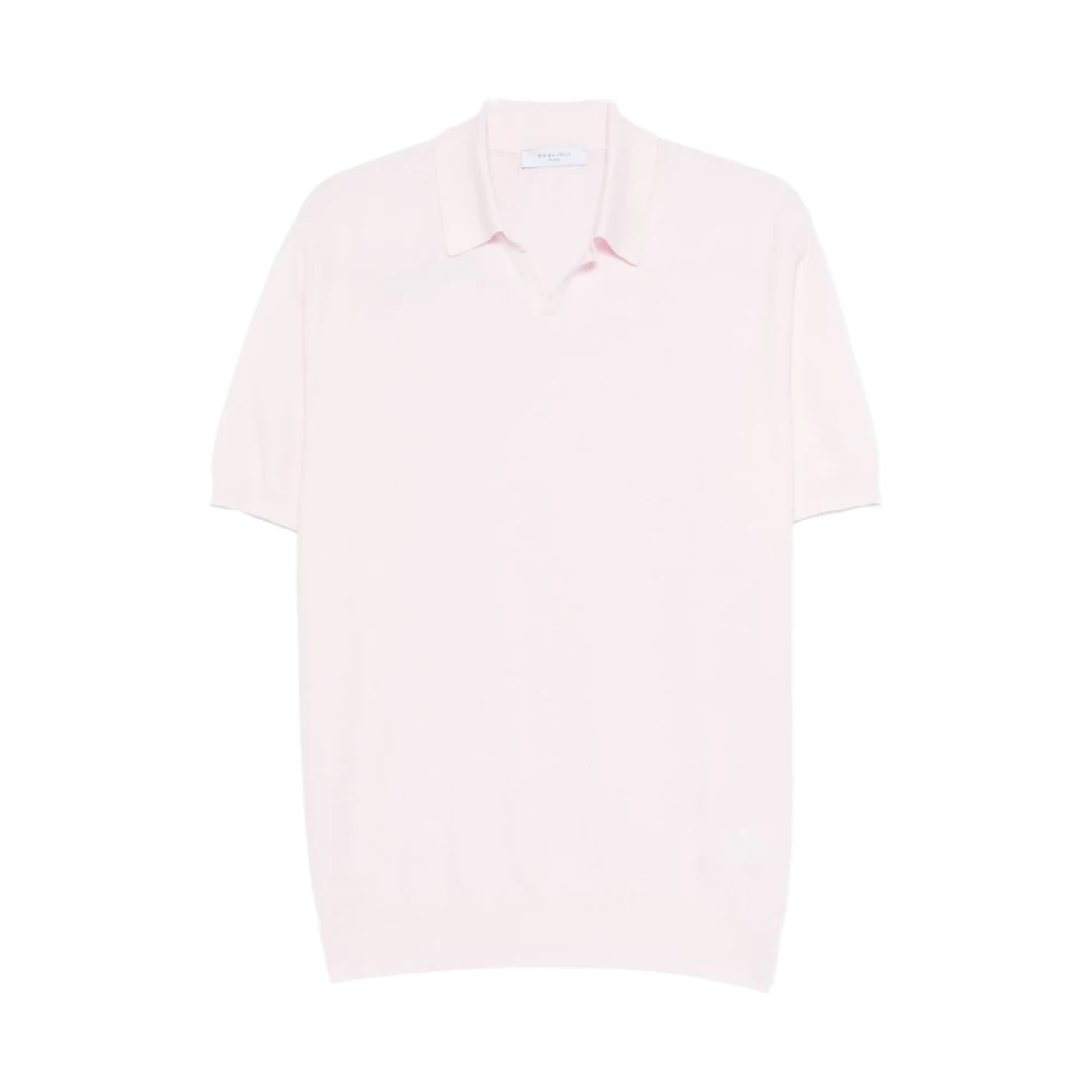 Boglioli Pink Polo Shirts, Male, L, Cotton Polo Shirt