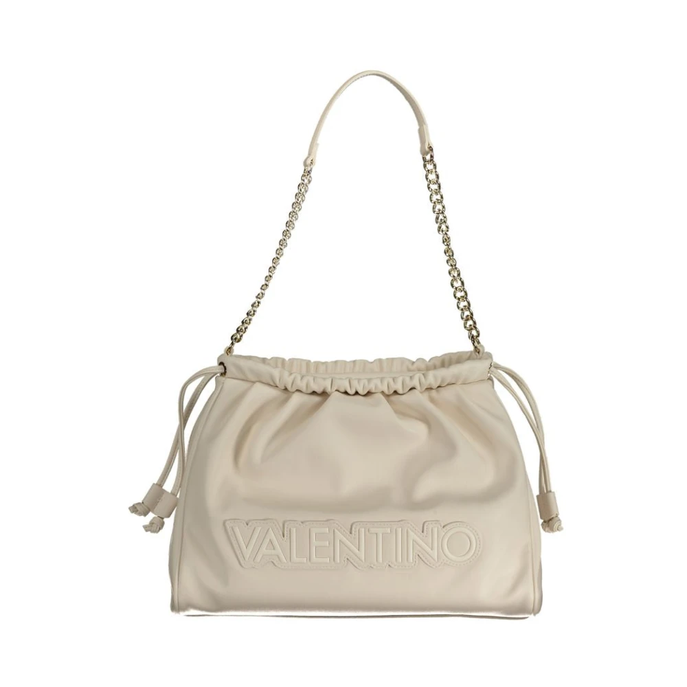 Valentino by Mario Valentino Beige Handväska med Kedjeskulderrem Beige, Dam