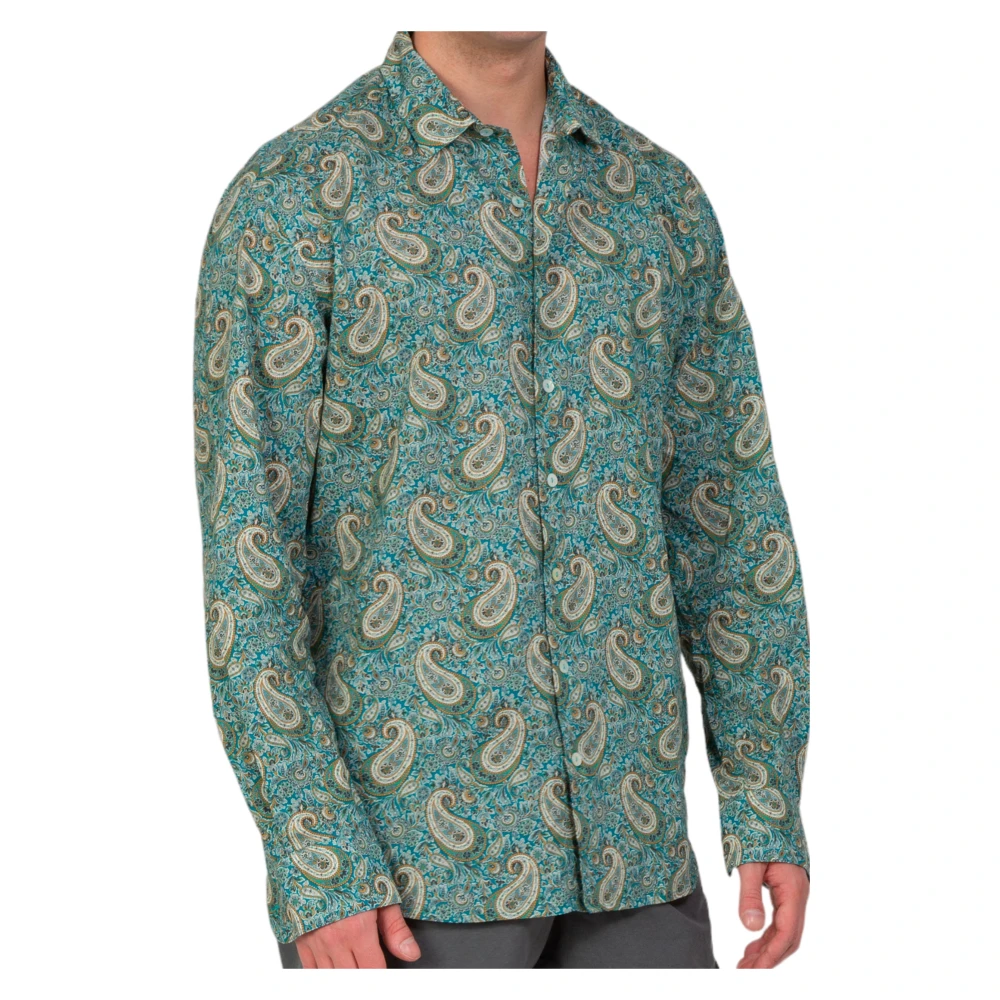 MC2 Saint Barth Paisley Shirt voor Mannen Green Heren