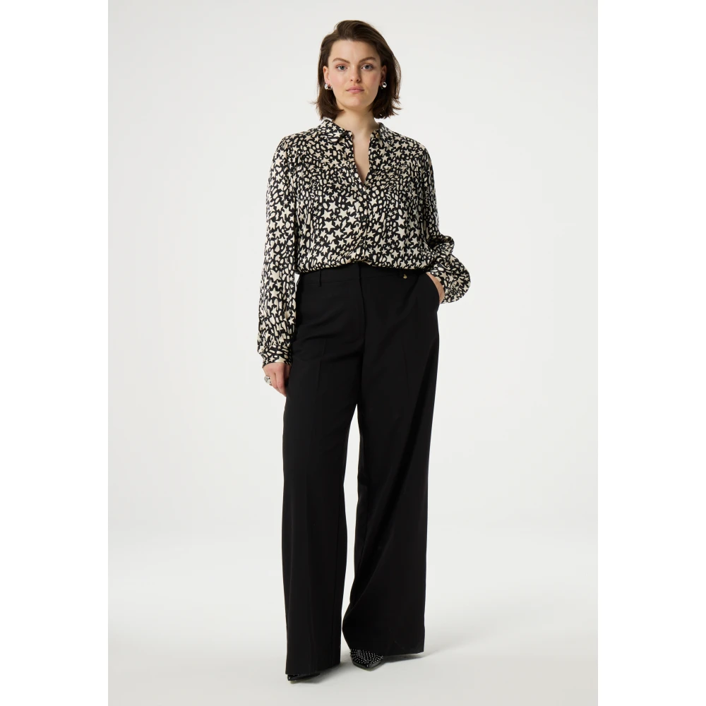 Fabienne Chapot Sterrenprint Lange Mouw Blouse Black Dames