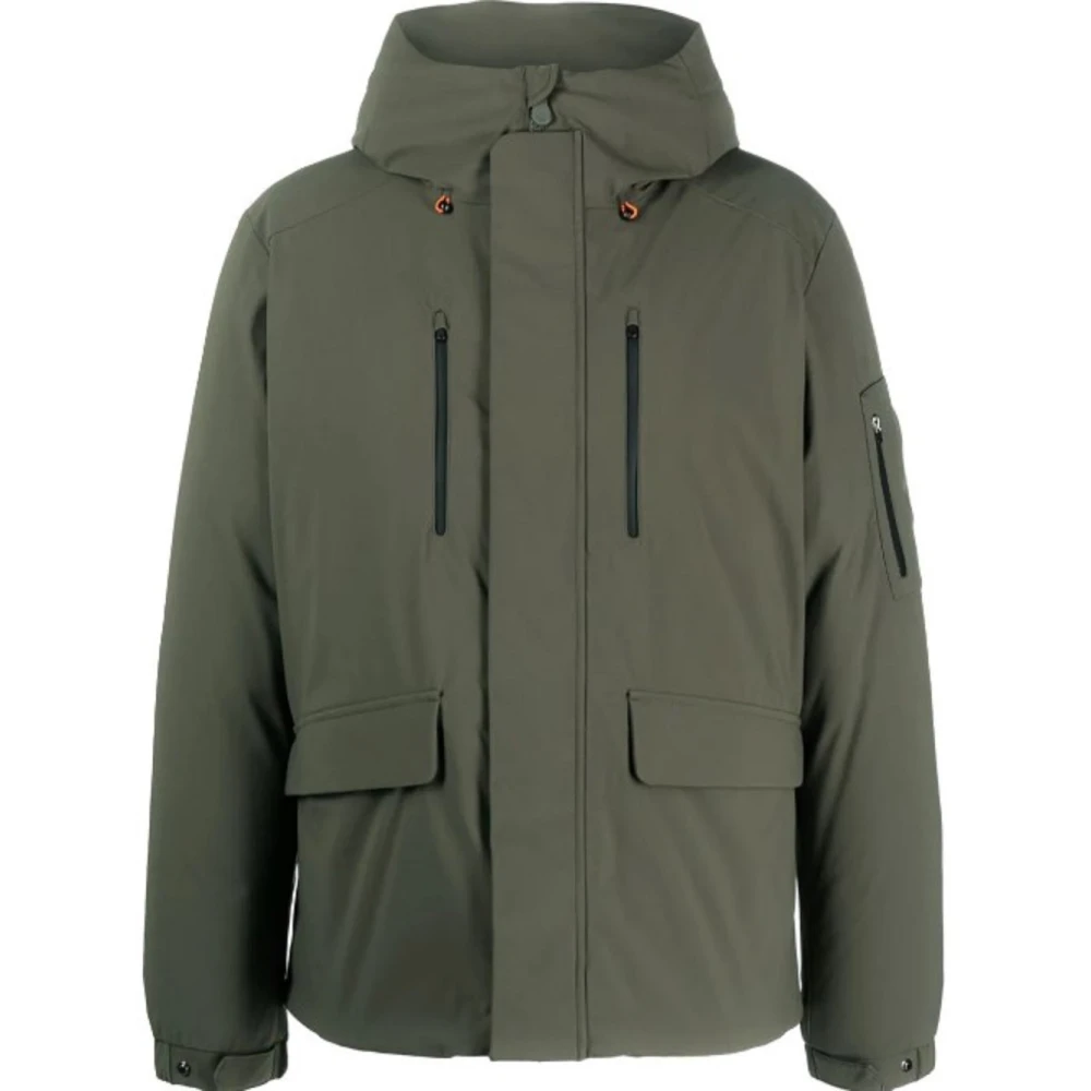 Save The Duck Men's Green Padded Jacket With Hood - Winter Jackets - 3XL - Jackets