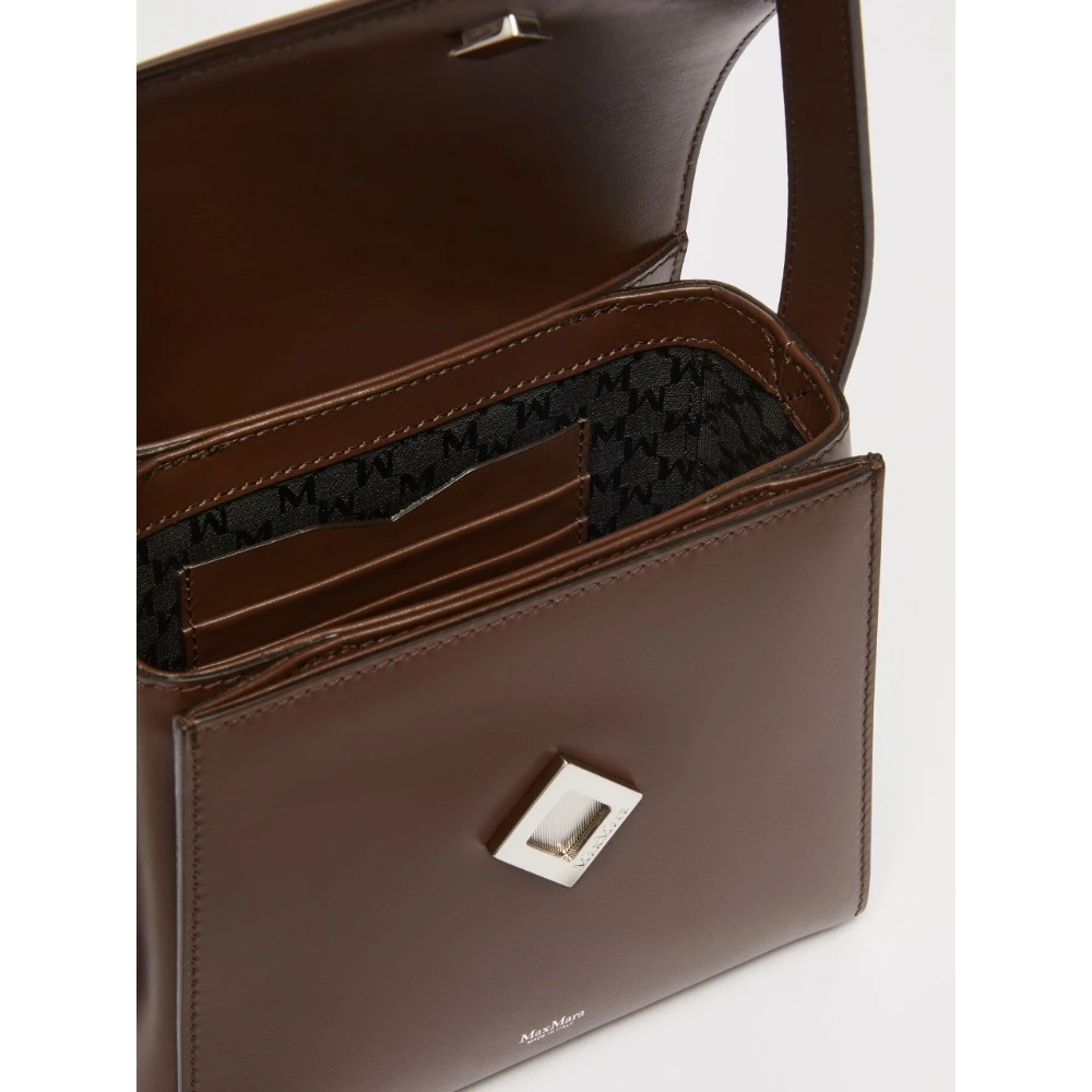 Max Mara Bruine leren schoudertas Brown Dames