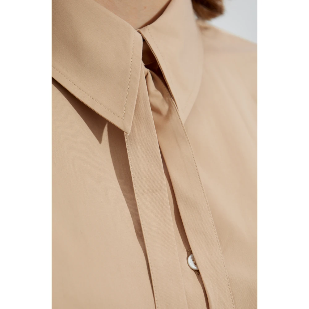 Fabiana Filippi Jurk met een stropdas Beige Dames