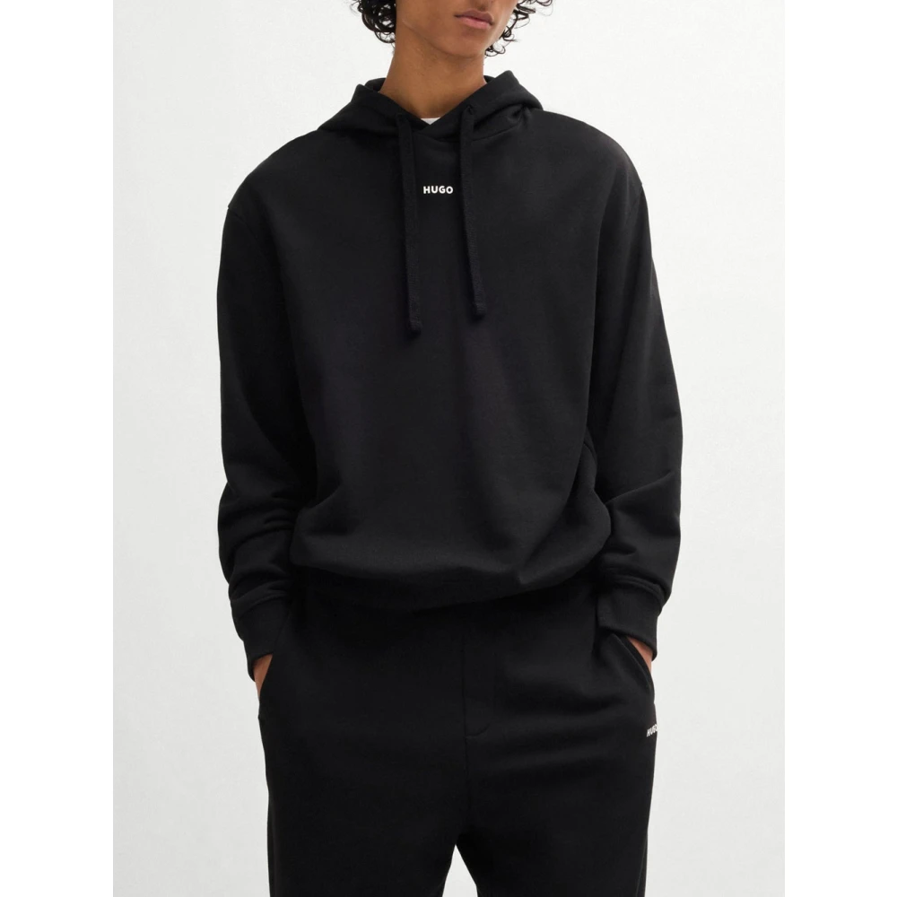 Hugo Boss Sportieve Zwarte Hoodie Black Heren