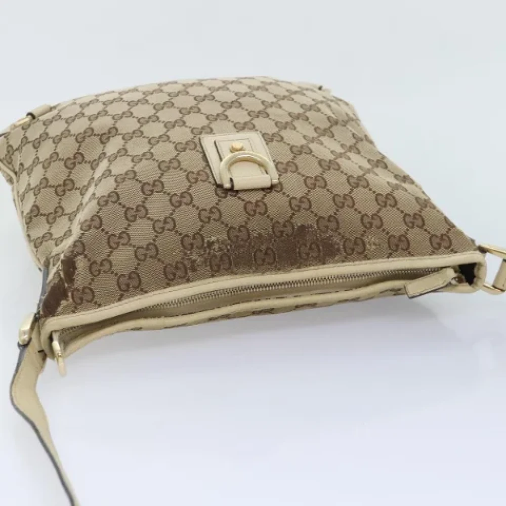 Gucci Vintage Pre-owned Canvas gucci-bags Beige Dames