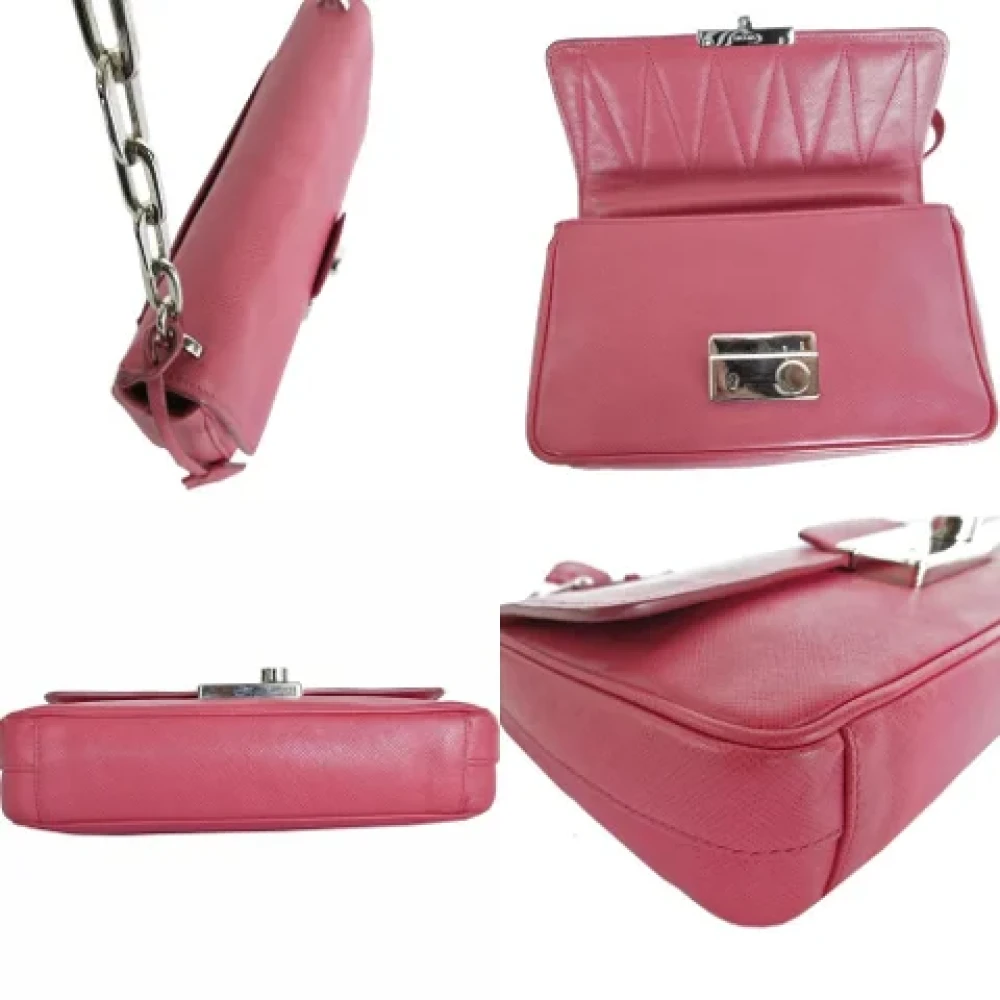 Prada Vintage Pre-owned Leather prada-bags Pink Dames