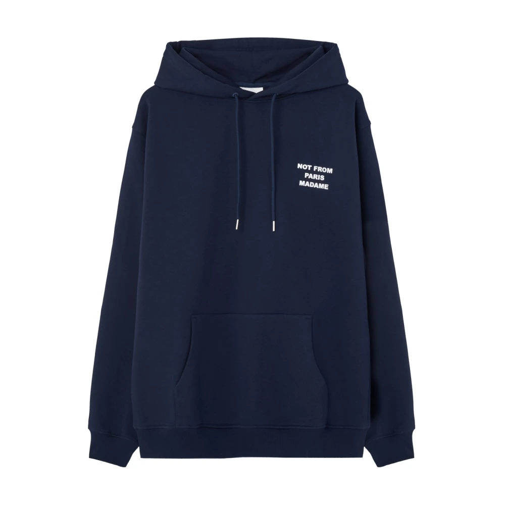 Drole de Monsieur Blauwe Hoodie Sweater Slogan Blue Heren