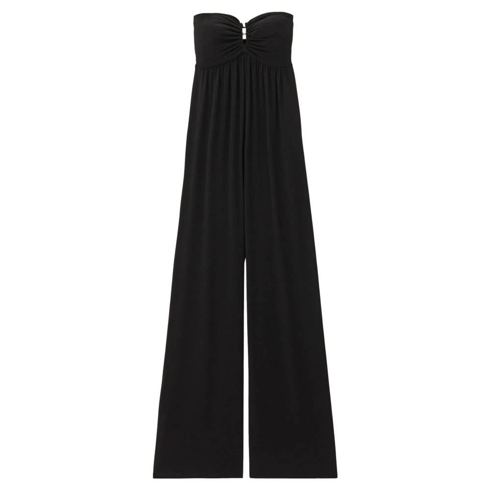 Soeur Donna Nero - Jema Tuta Intera Senza Spalline Con Arricciature - Jumpsuits & Playsuits - M