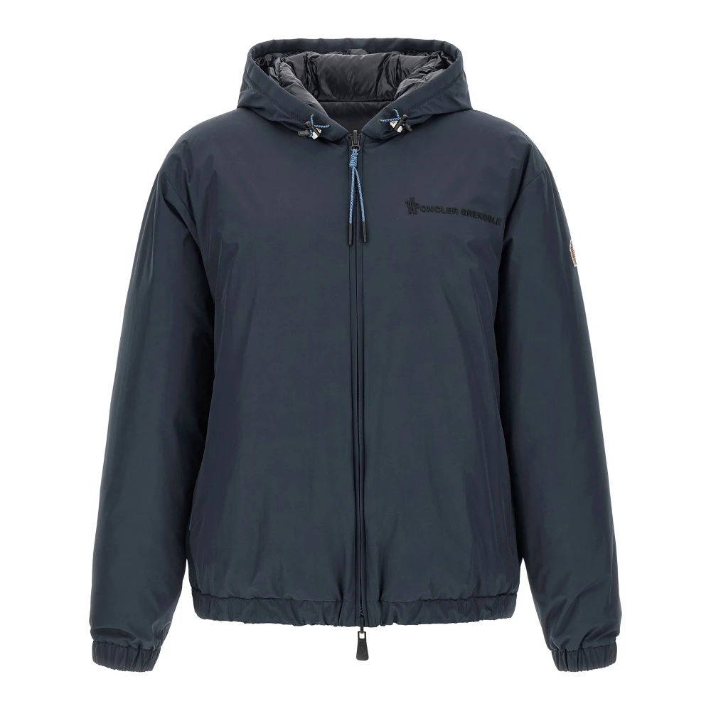 Moncler Blue Light Jackets, Male, Xl, Berguns Reversible Jacket