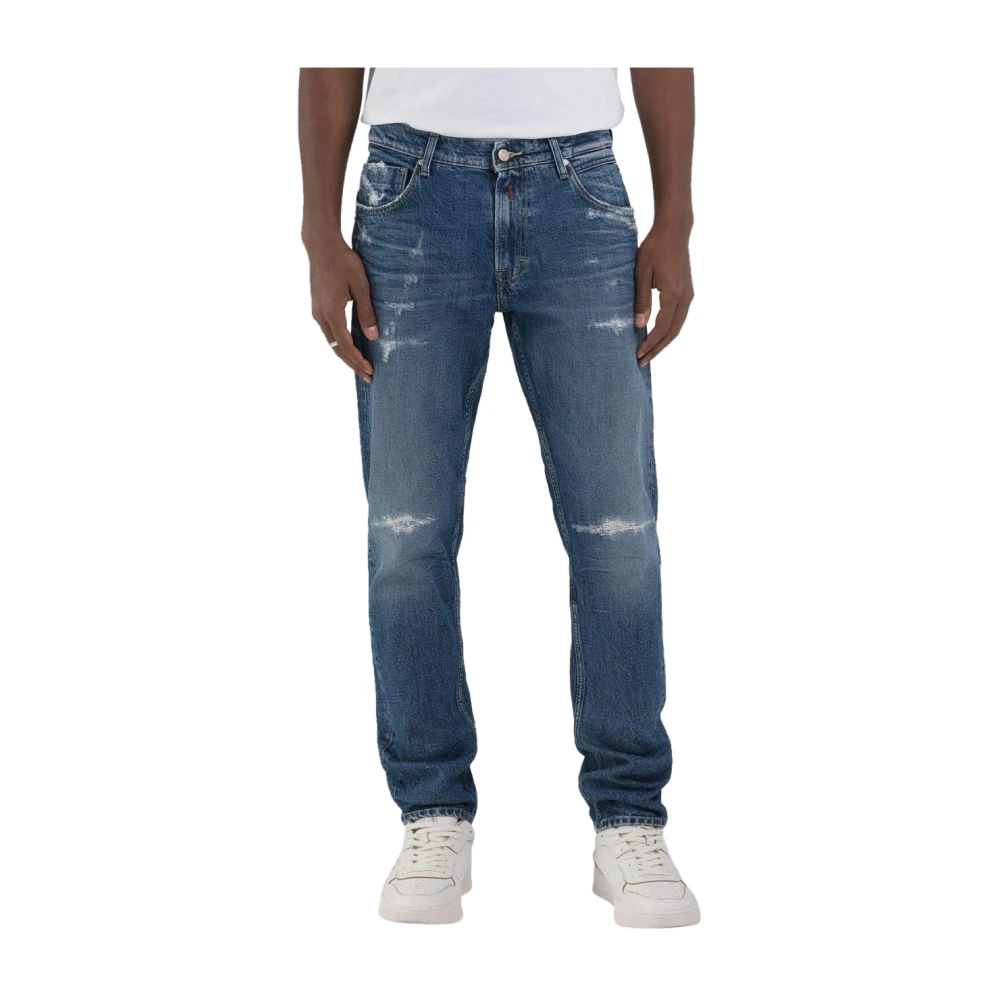 Replay Vintage Slim Fit Denim Jeans Blue Heren