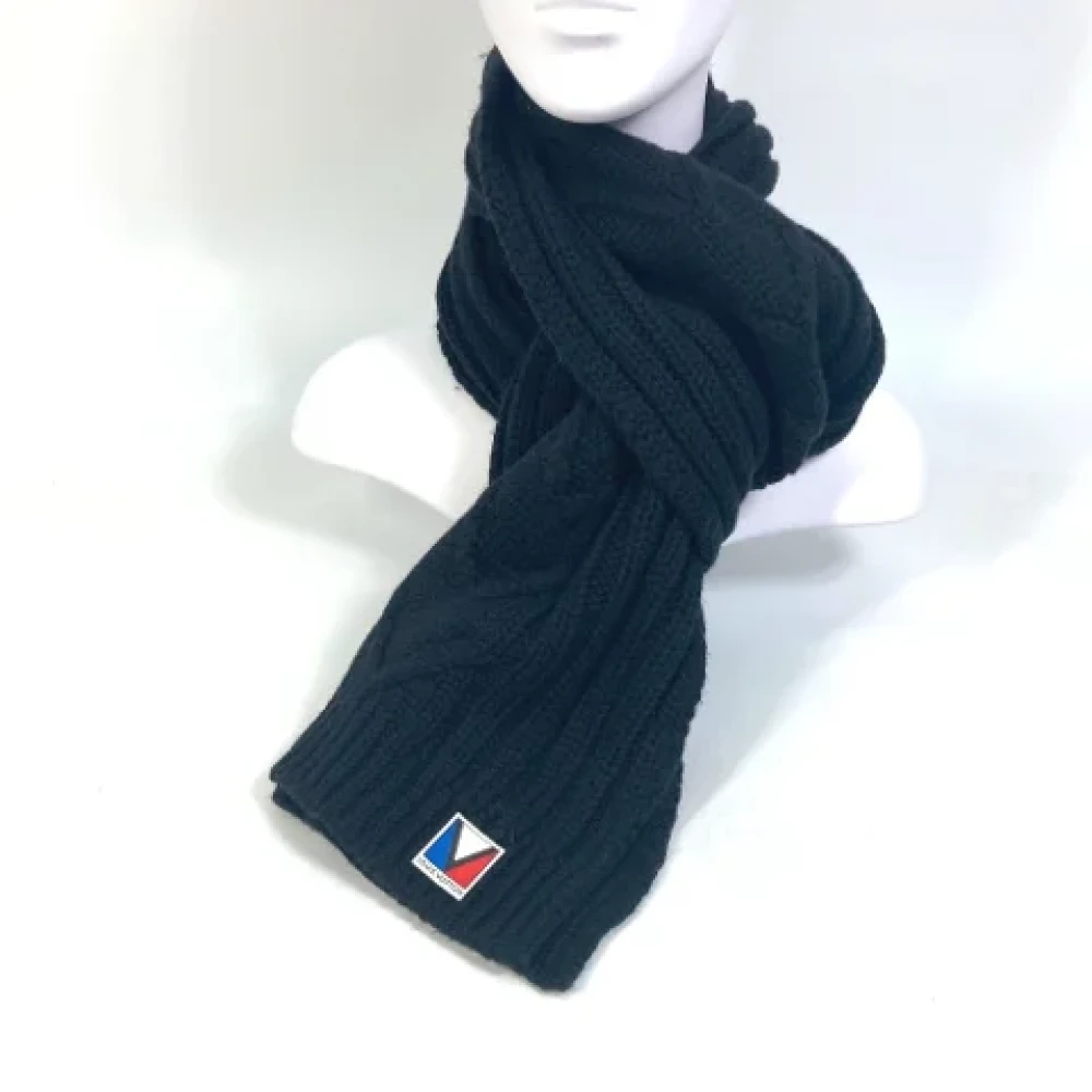 Louis Vuitton Vintage Pre-owned Wool scarves Blue Heren
