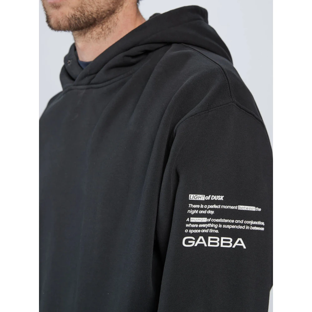 Gabba Zwarte Boxy LS Hoodie Sweatshirt Black Heren