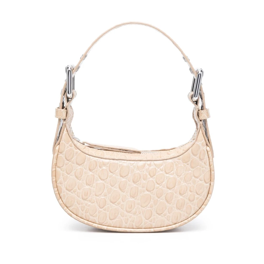 By FAR, Handbags, female, Beige, Size: ONE SIZE Crocodile-embossed Mini Soho Shoulder Bag