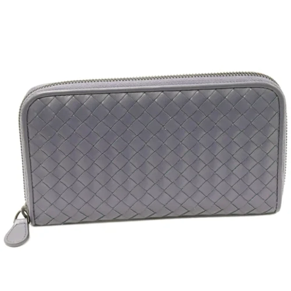 Bottega Veneta Vintage Pre-owned Leather wallets Blue Dames