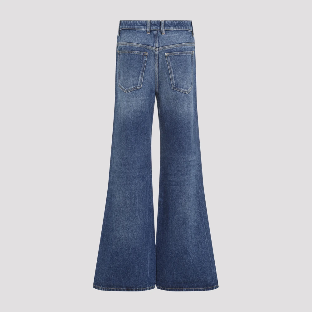 Paco Rabanne Blauwe Katoenen Broek Aw24 Blue Dames