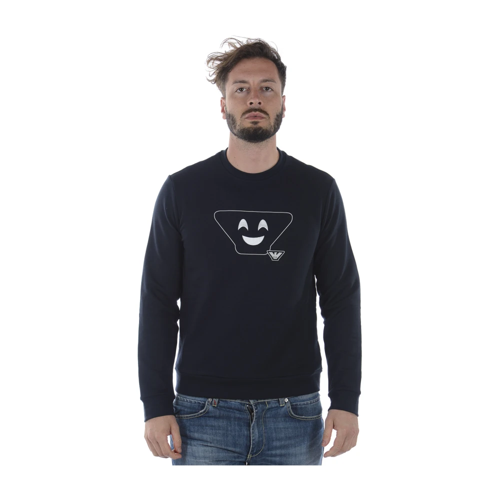 Emporio Armani Uomo Blu Felpe, L, New,