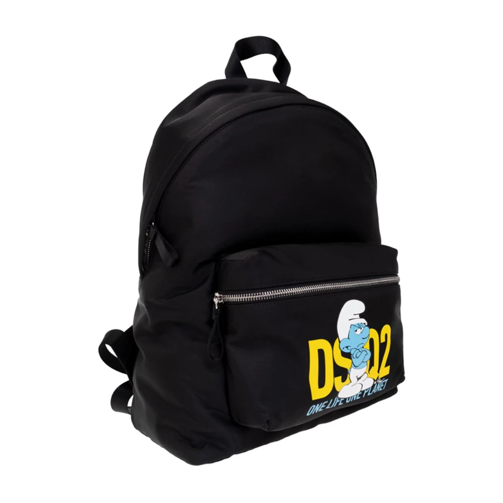Dsquared2 Rugzak met logo opdruk Black Heren