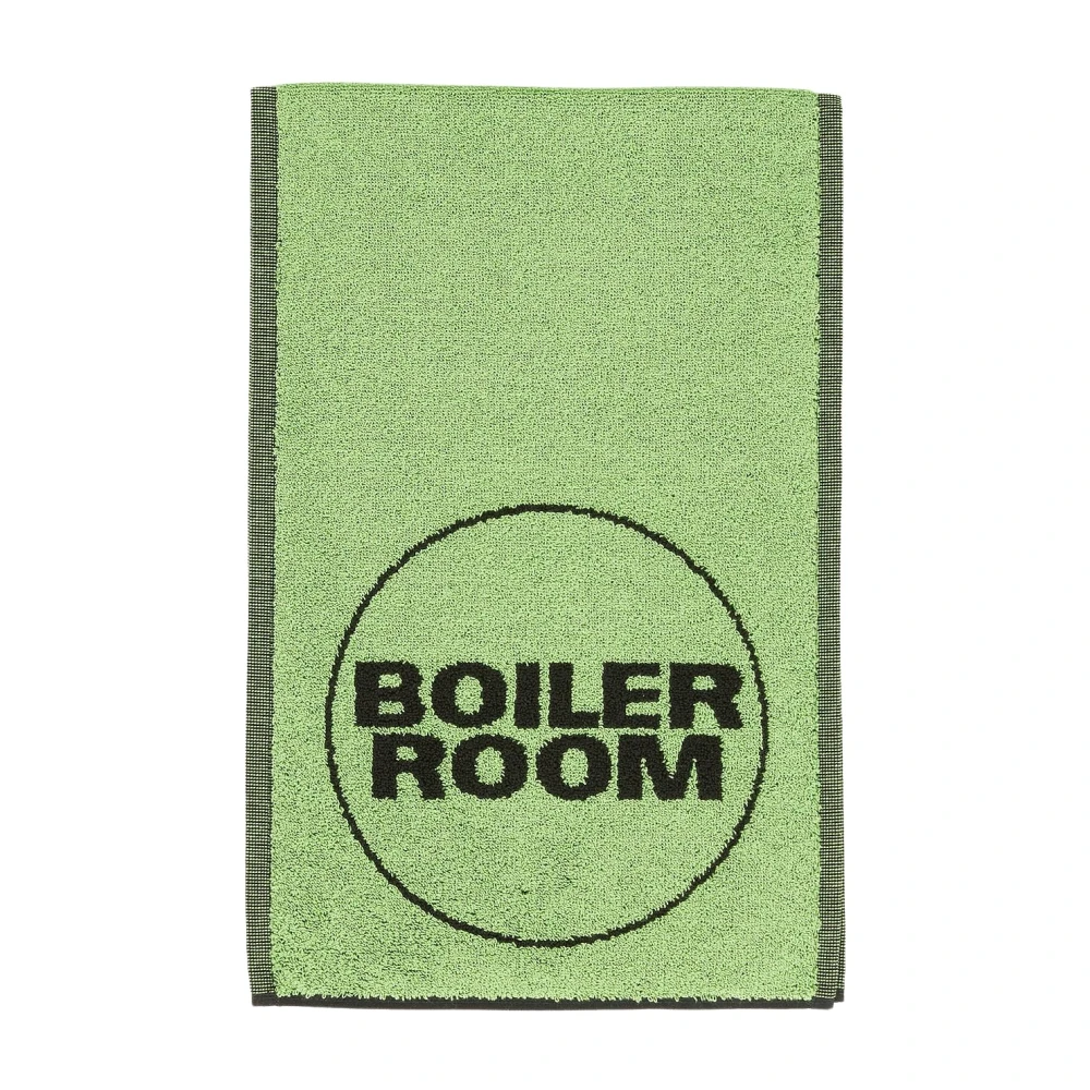 Boiler Room Logo Motif Cotton Terry Sweat Towel Green, Herr