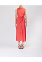 robe-midi-en-crepe-rouge