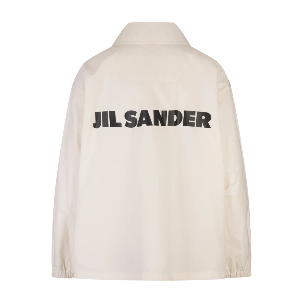 Jil Sander Verenkleurig Lichtgewicht Waterdichte Jas White Dames