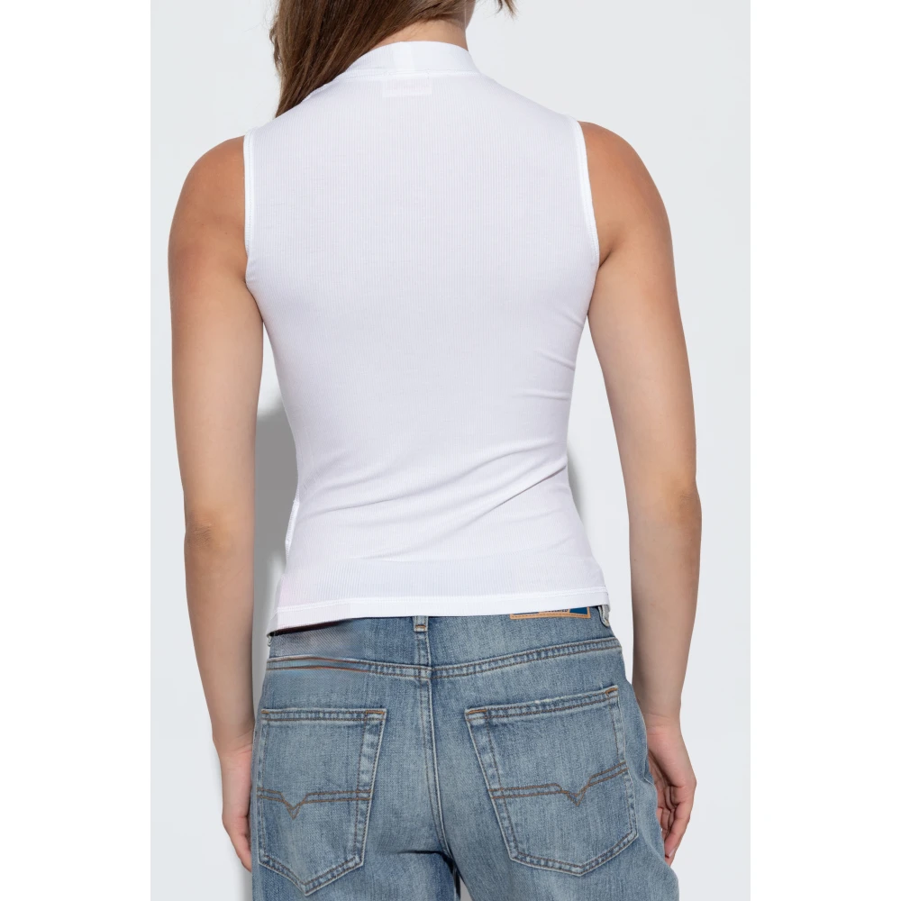 Diesel Top T-Mokky-Sl-Microdiv White Dames