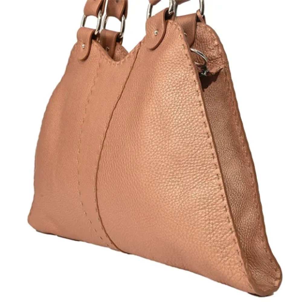 Fendi Vintage Pre-owned Leather shoulder-bags Pink Dames