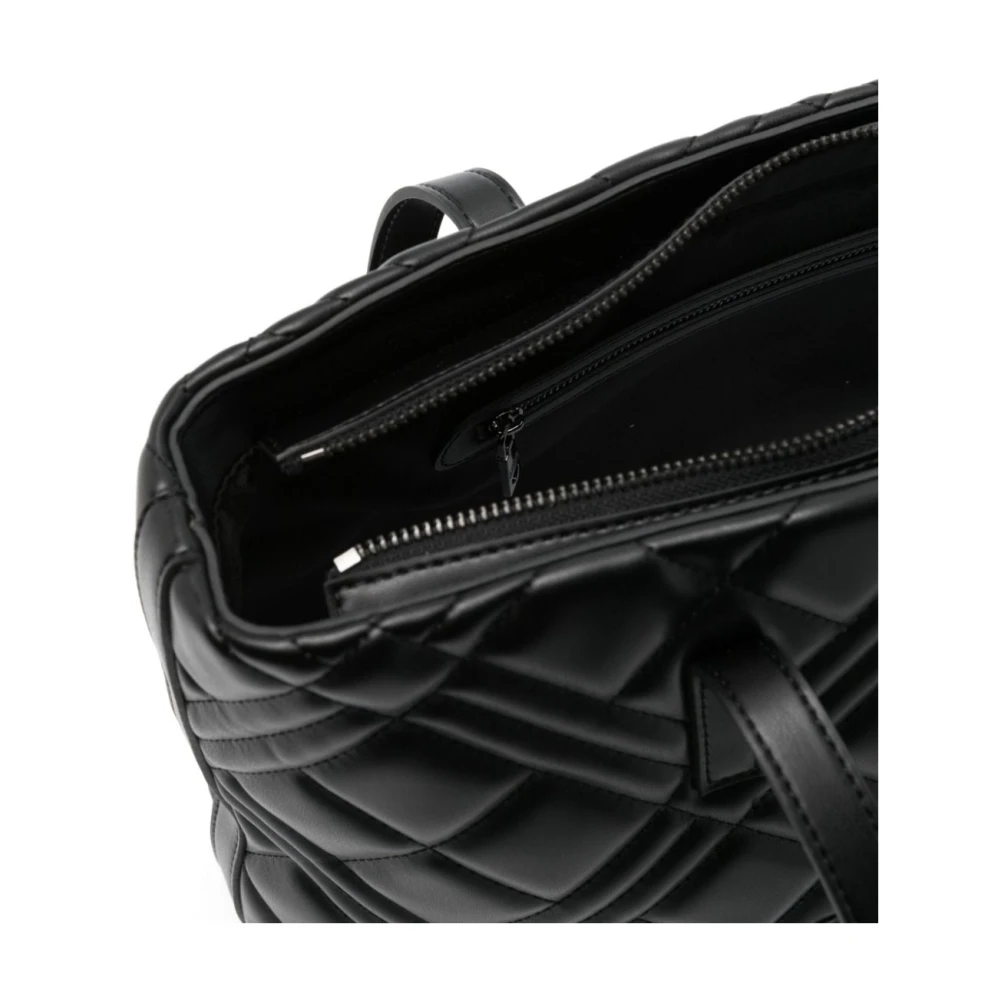 Love Moschino Zwarte Korrelige Textuur Matelassé Effect Tas Black Dames