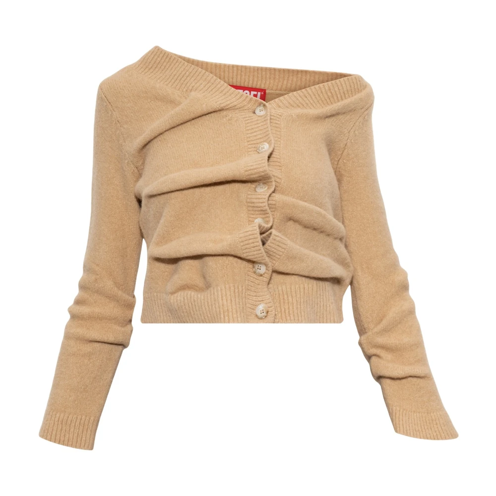 Diesel M-Ava Cardigan - Female - Cardigans - Beige - M - Knitwear