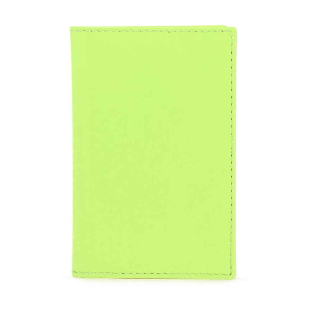 Comme des Garçons Leren portefeuille met contrasterende panelen Green Dames