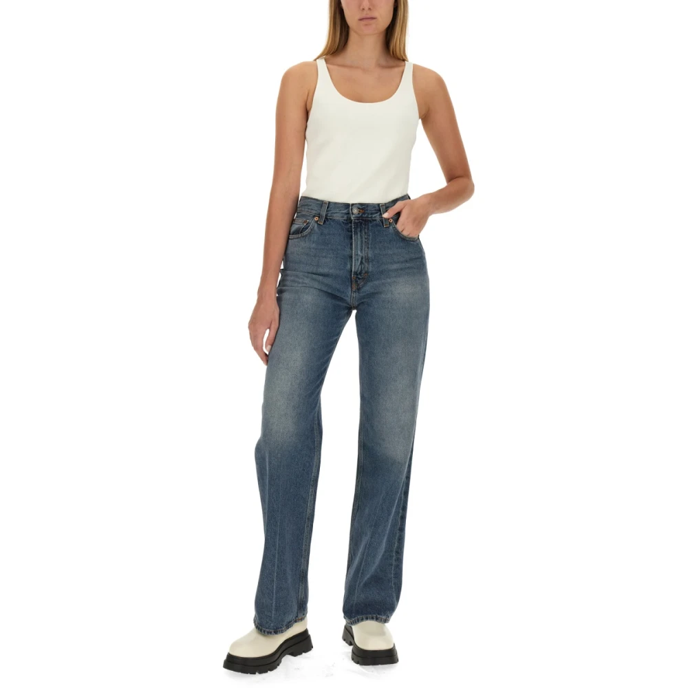 Haikure Straight Fit Jeans Made in Italy Blue Dames