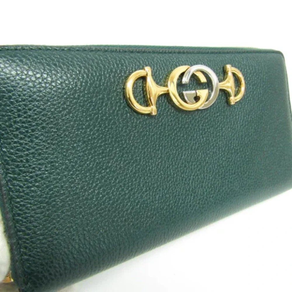 Gucci Vintage Pre-owned Leather wallets Green Dames