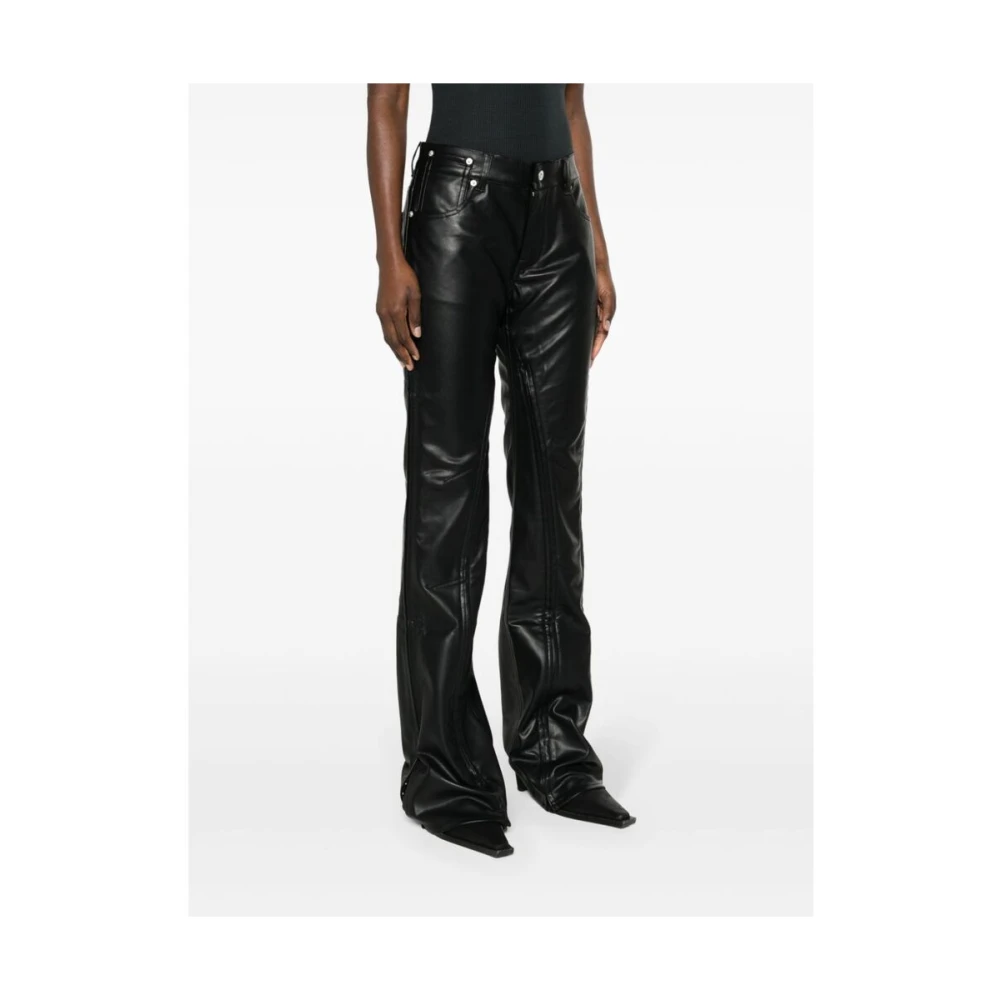 Y Project Leather Trousers Black Dames