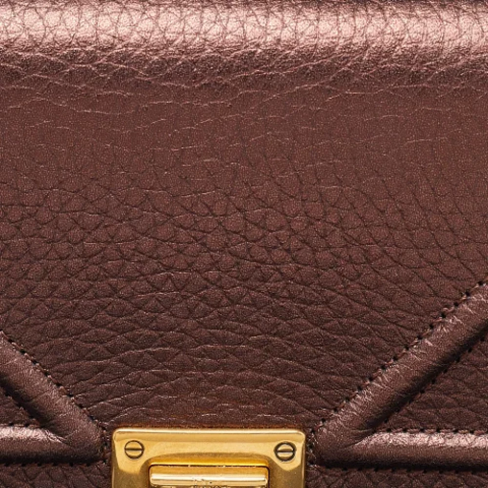 Dior Vintage Pre-owned Leather handbags Brown Dames