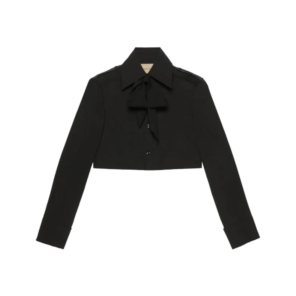 Gucci Katoenen poplin overhemd Site-40 Black Dames