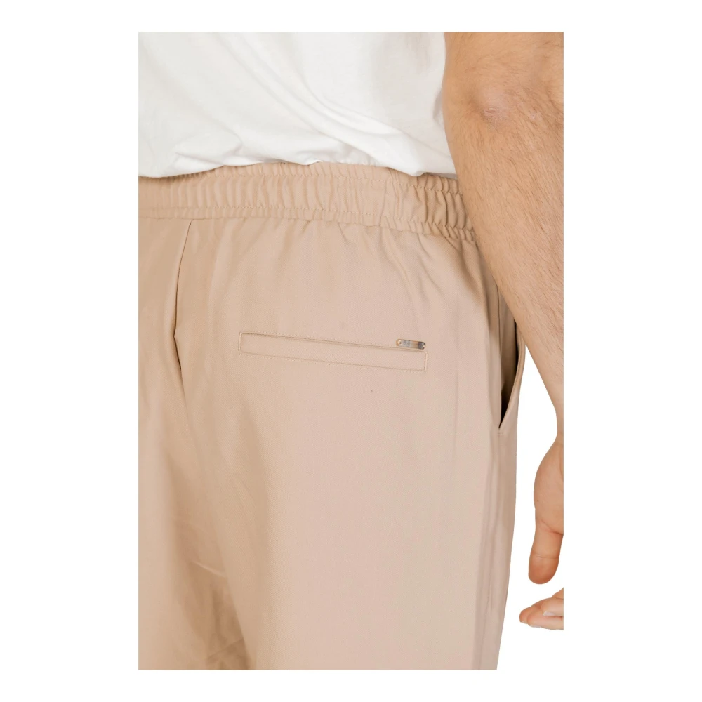 Gianni Lupo Beige Vetersluiting Broek met Zakken Beige Heren