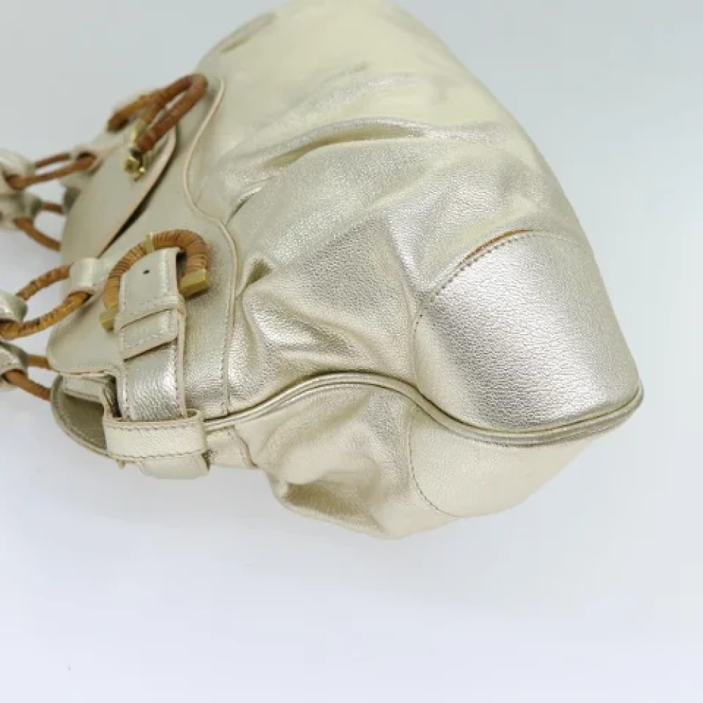 Salvatore Ferragamo Pre-owned Leather handbags Beige Dames