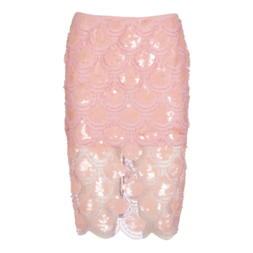 Rotate Birger Christensen Sequin Kokerrok Pink Dames