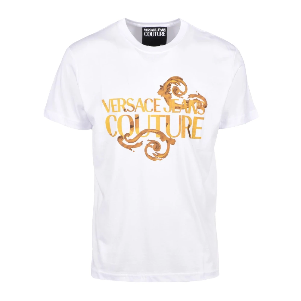 Versace Jeans Couture Katoenen T-shirt met Stijlvol Ontwerp White Heren