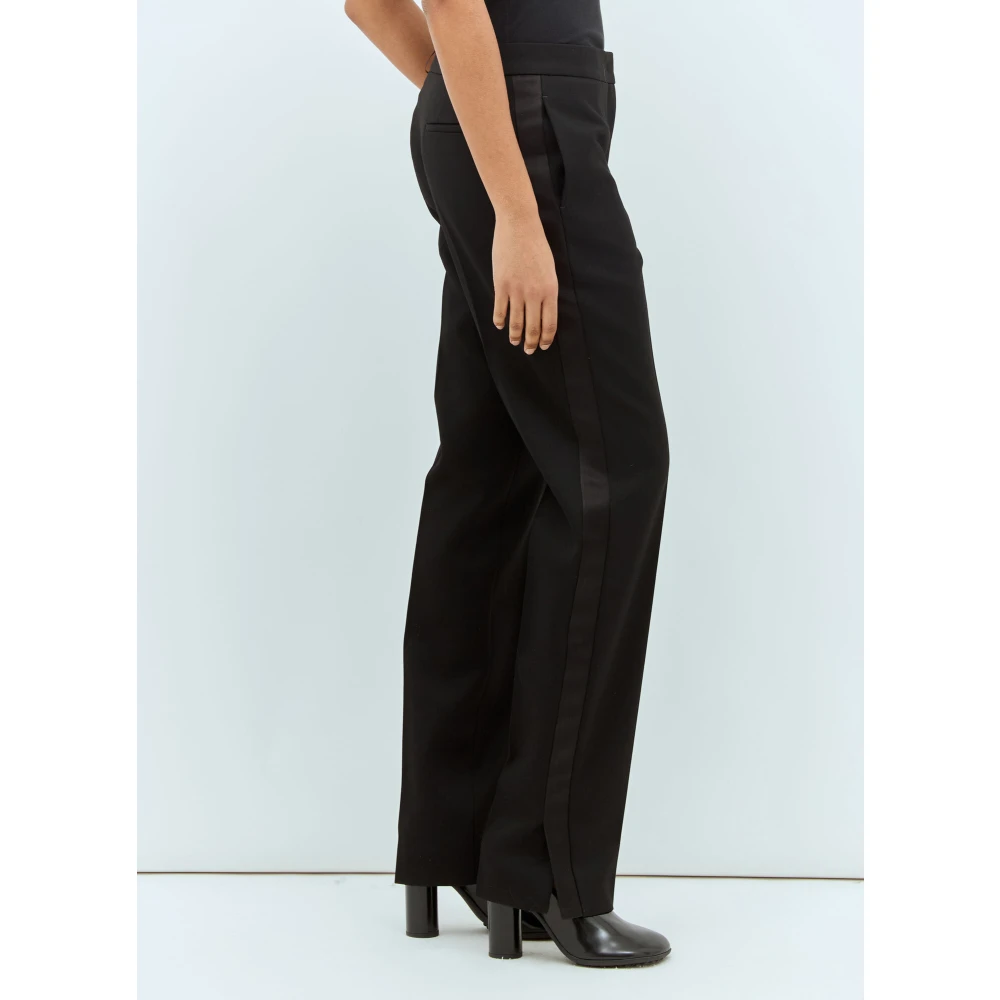 Jil Sander Wol Canvas Maatwerk Broek Black Dames